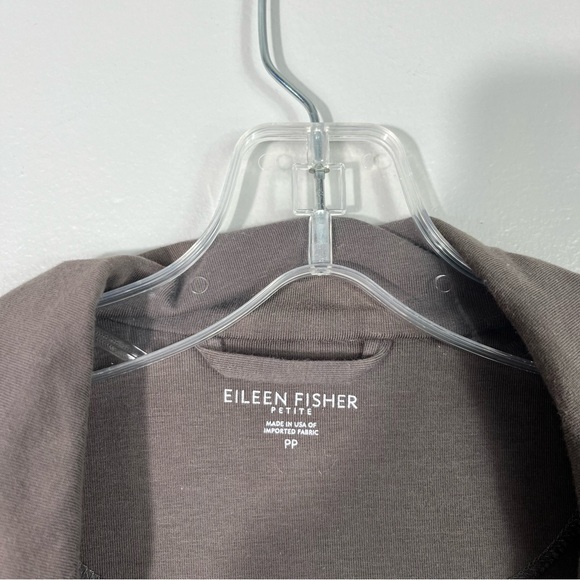 Eileen Fisher Women's Taupe Full Zip Lightweight Jacket Small Petite SP Casual - Picture 5 of 5